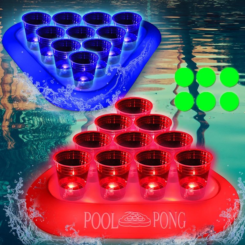 mishunyus Glow Pool Games, Light Up Floating Pool Games, Inflatable ...