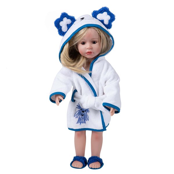 Rakki Dolli Doll Clothes Accessories 3 Pcs Set, Blue Nightgown & Slippers & White Underwear, Fashionable Clothing Set for 18" Girl Dolls (Doll Not Included) 051