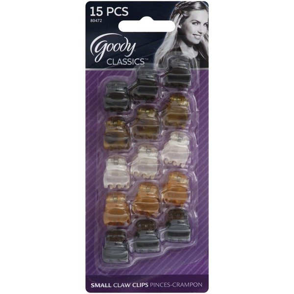 Goody Classics Claw Clip, Mini Crown 15 ea (Pack of 6)
