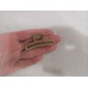 Generic Faux bamboo wood medium/small metal slim hair claw clip for fine hair