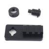 HUNTPAL Sling Swivel Stud Picatinny/Weaver Rail Bipod Adapter, Aluminum 3 Slots 1913 Pic Rail Rifle Bipod Adaptor Plate Mount Attachment with Anti-Slip Rubber Base, Hunting Shooting Accessories