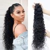 Kiss darling Tape in Hair Extensions Water Wave Real Human Hair Skin Weft Tape in Extensions for Women 30inch 40pcs 100g Natural Black Wet & Wavy Curly Real Human Hair Tap Ins Extensions