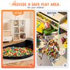 AINIYNM Toy Storage Organizer and Play Mat 13" Basket for Building Bricks Collapsible Storage Box for Kids Nonwoven Fabric Organizer Cube Bin
