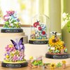 Dookok Flower Bouquet Building Set, Artificial Flowers Micro Building Set for Home Decoration, 596 Pieces Ladybird and Flower Bouquet Building Toys for Adult Kids Gift