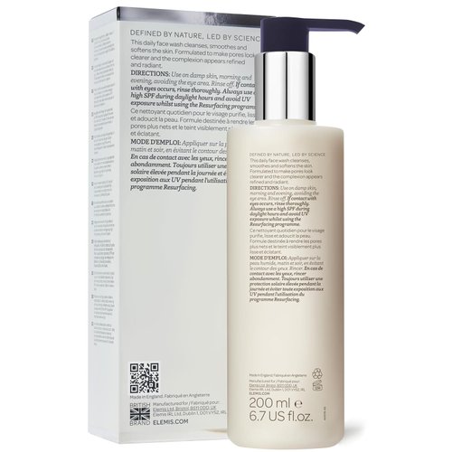 ELEMIS Dynamic Resurfacing Facial Wash, 200ml – Daily Refining Enzyme Gel Cleanser Gently Exfoliates, Purifies, Renews & Revitalizes Skin for Radiant Complexion