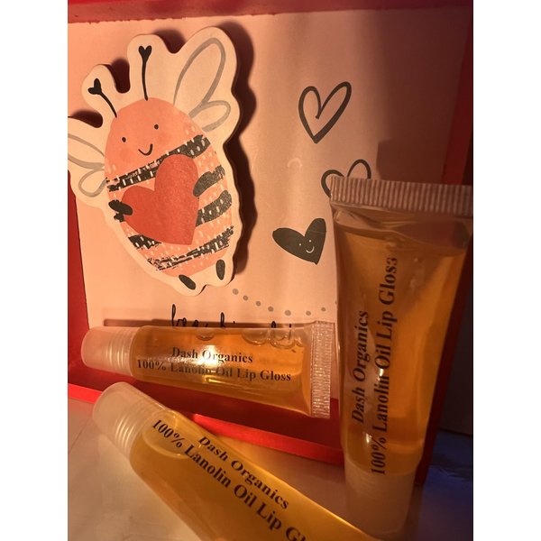 Natural Lip Gloss Made with 100% Lanolin - 3pack | No Flavor or Coloring Added