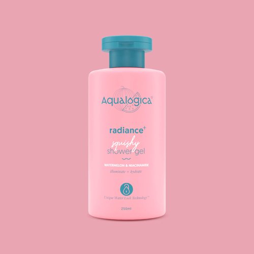 Aqualogica Body Wash Radiance+ Squishy Shower Gel with Watermelon & Niacinamide for Deeply Cleansed, Hydrated & Radiant Skin for Women & Men -For Dry, Oily & Sensitive Skin -250ml