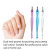 LUXXII (3 Pack) Color Practical Nail Art Tools Pedicure Cuticle Trimmer Remover Pusher Dead Skin Callus Removal Fork