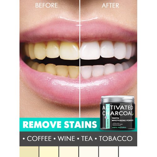Activated Charcoal Powder Teeth Whitening - Remineralizing Tooth Powder for Tooth Whitening | Blanqueador de Dientes | All Natural Toothpaste Alternative | Sensitivity Treatments