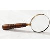 Deconoor 10X Handheld Magnifying Glass Lens, Antique Brass Magnifier, Fine Print Reading, Inspection, Coin & Stamp, Astrologer, Science, Low Sight Elderly, with Wooden Handle, Collectible Décor Gift