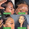 Espive Deep Wave Lace Front Wigs Human Hair Pre Plucked 13x4 Hd Lace Frontal Wigs Brazilian Deep Wave Human Hair Wigs for Women 180% Density Natural Color 30 inch