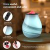 inrorans Handmade Glass Ink Painting Electric Wax Warmer Scentsy Warmer with 7 Colors Changing Led Light Reusable Silicone Liner PTC Heating Element Wax Melt Burner Night Light for Home…