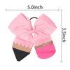 2Pcs Back to School Hair Bow Ties Pink Pencil Hair Ties Big Cute Scrunchies Teen College Elastic Ponytail Holder Cheer Sports Hair Bows for First Day of School Great Holiday Gifts for Students Girls