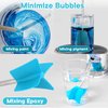 JANCHUN 6 Reusable Long Resin Mixer Paddles Fit for All Drill, Epoxy Mixer Attachment for Powerful Mixing, Multipurpose Paint Mixer Paint Stirrers for Resin, Silicone Mixing, Paint