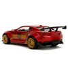 2016 Chevy Camaro Red Metallic and Gold and Iron Man Diecast Figure Hollywood Rides Series 1/32 Diecast Model Car by Jada JA30309