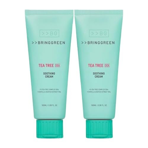BRING GREEN Tea Tree Cica Soothing Cream Plus 100ml [Double Set]