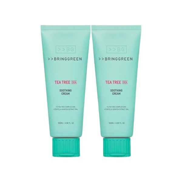 BRING GREEN Tea Tree Cica Soothing Cream Plus 100ml [Double Set]
