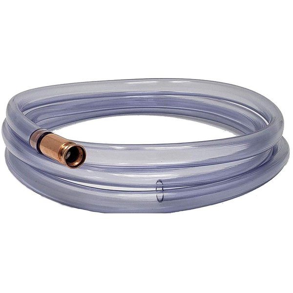 Self Priming Siphon Hose | Multipurpose Siphon Pump for Water, Liquids, Oil & Gas, Aquarium Draining, Fuel Transfer | Crystal Clear Food Grade Tubing Made in USA - 1/2-Inch ID, Extended 10 FT Length