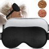 Heated Eye Mask (2-Packs), TOPOINT Moist Warm Eye Compress Microwave with Flaxseed Cassia Seed, Weighted Eye Mask for Sleeping, Dry Eyes, Stye Eye Treatment, Relief Eye Fatigue (Black&Grey)