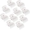 10 Pieces Hot Roller Clips Hair Curler Claw Clips Replacement Roller Clips for Women Girls Hair Section Styling (White)