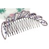 Janefashions 4.75'' Wave Purple Austrian Rhinestone Cystal Hair Side Comb Barrette Clip B142v