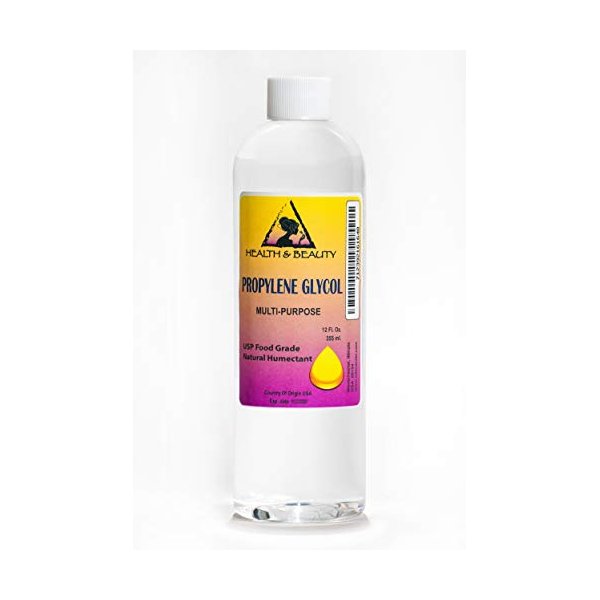 Propylene Glycol USP Food & Medical Grade Hypoallergenic Moisturizer Skin Cleanser DIY Non GMO Premium Highest Purity 100% Pure 12 oz