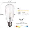 Brightown 24-Pack Edison Replacement Light Bulbs,7W E17 Screw Base ST40 Replacement Clear Glass Light Bulbs for Outdoor Patio ST40 String Lights, Warm White