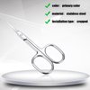 Cuticle Scissors Extra Fine Curved, Nail Scissors Extremely Slim Eyebrow Scissors Small Manicure Scissors with Precise Pointed Tip Grooming/Beauty Scissors for Beard Eyelash Mustache Nose Hair