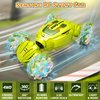 Gesture Sensing RC Stunt Car Toys for 6-12 yr Boys Girls, Remote Control Car Christmas Birthday Gifts for Kids Age 6 7 8 9 10 11+, 2.4Ghz Hand Controlled Twist Cars, 4WD Off-Road Vehicle (Green)