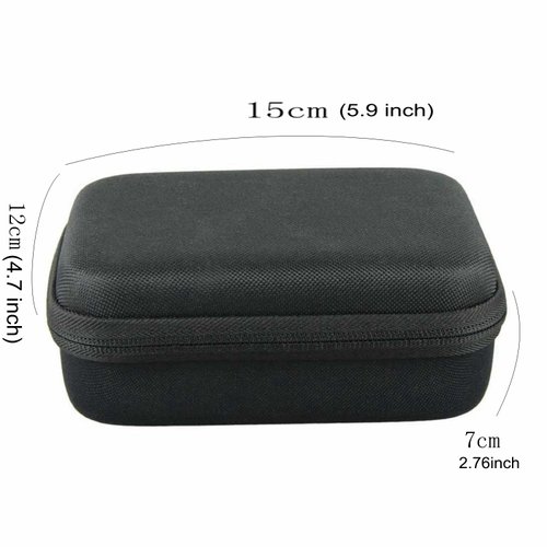 TEKCAM Carrying Case Protective Bag with Water Resistant EVA Compatible with Gopro Hero 12 11 9 8 7 6 5/AKASO EK7000/Brave 4 5 6 7/V50 Elite/Dragon Touch/WOLFANG/APEXCAM Action Camera Storage Box