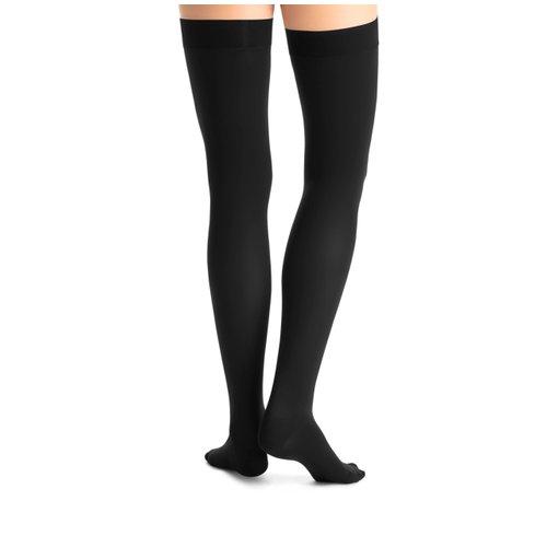 BSN Medical 115557 JOBST Compression Hose, Thigh High, 15-20 mmHg, Open Toe, Medium, Classic Black