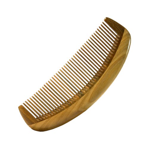 Yuutbiu Fine Tooth Hair Comb, No Handle Green Sandalwood Wooden Comb for Fine Hair