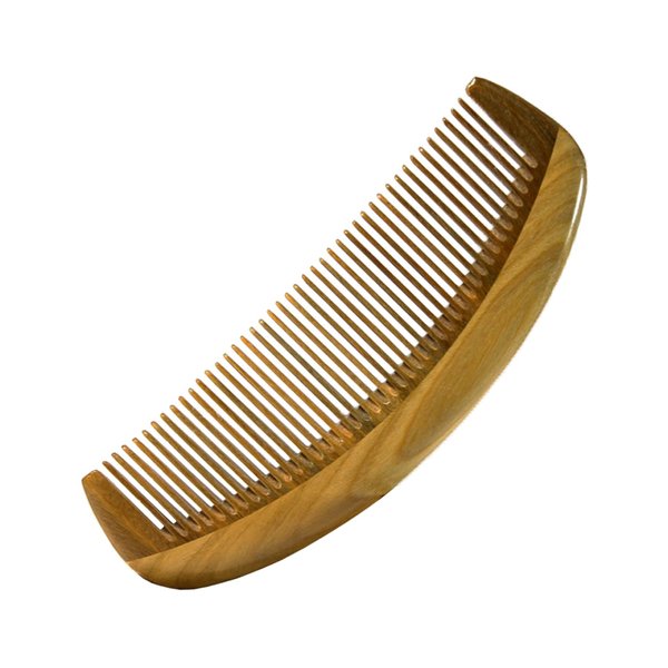 Yuutbiu Fine Tooth Hair Comb, No Handle Green Sandalwood Wooden Comb for Fine Hair