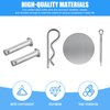122Pcs Cotter Pin Hair Pin Clevis Pin Assortment Kit,R Clips Retaining Hair Pins Assortment, Including Single Hole Clevis Pin&Split Cotter Pin&R Clip Hitch Pin for Trailer Latch, Zinc-Plated