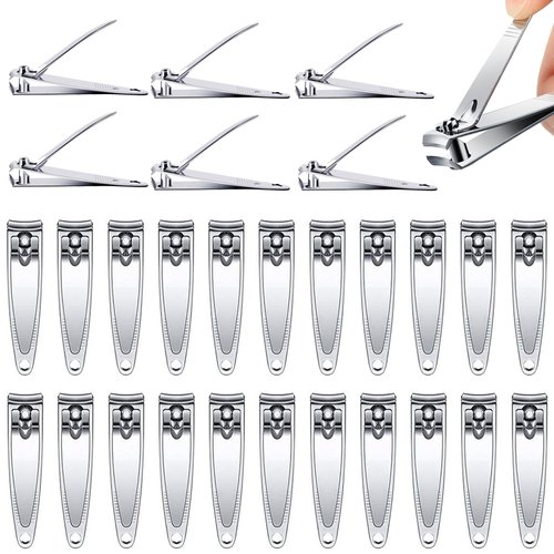 AVERZELLA 60 Pack Straight Nail Clippers Bulk,Sharp Blade Toe Nail Clippers Fingernail & Toenail Nail Clipper in Bulk,Nail Clipper Set Manicure Tools for Women Man Adult Homeless Care Supplies