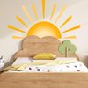 Rising Sun Half Sun Nursery Wall Decal - Removable and Repositionable, Eco-Friendly Kids Room Sticker, Boho Style