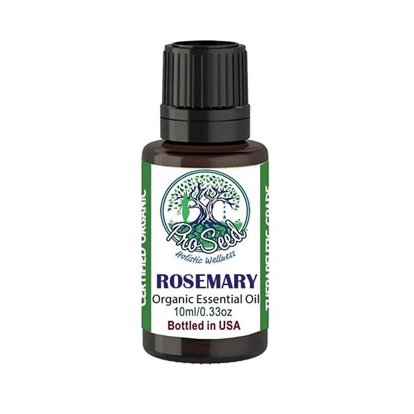 ProSeed Organic Rosemary Essential Oil | Steam Distilled from Rosmenirus officinalis | 10ml