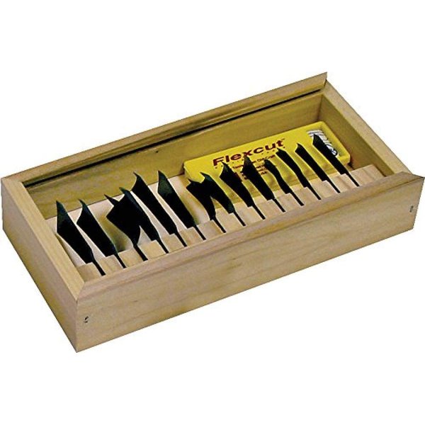 Flexcut RG100 Carving Tools, High-Carbon Steel, Deluxe Power Gouge Tools, Set of 12