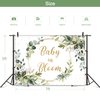 Omifly Baby in Bloom 7Wx5H Backdrop for Photography Eucalyptus Green Leaves Botanical Gold Glitter Star Baby Shower Background Party Decorations Cake Table Banner Decor Photo Booth Studio Props