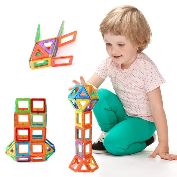 JDBF 30Pcs Magnetic Building Blocks Educational Toys Tiles Set for Boys and Girls Preschool Toys