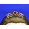 Red Rhinestone Tiara Comb Prom Party Flower Girl CT45