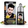 Kiwinz Professional Black Hair Color Shampoo for Men – 5 in 1 Hair Dye Shampoo for Grey Hair - Instant Hair Dye with 100% Color Accuracy with Natural Ingredients - Ammonia Free - 500ml (Black)