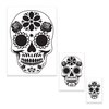 Custom Shop Airbrush Sugar Skull Day of The Dead Stencil Set (Skull Design #14 in 3 Scale Sizes) - Laser Cut Reusable Templates