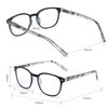 JM Reading Glasses Set of 4 Quality Spring Hinge Readers Men Women Glasses for Reading +2.5 Mix Color
