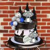 23 PCS Wolf Cake Topper Black Tree Cake Decoration with Soft Clay Wolf for Baby Shower Wolf Themed Wedding Birthday Party Supplies
