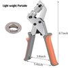 KING PIECES LACUISINE Grommet Tool Kit Handheld Hole Punch Pliers Portable Grommet Hand Press Machine Manual Puncher w/ 500pcs Silver Grommets of 3/8 Inch (10mm)