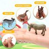 Cptoion 16 Pieces Mini Farm Animals Figures,Realistic Farm Animal Figurines,Plastic Farm Barn Animals Playset,Mini Learning Educational Playset for Cake Toppers Birthday Animal Themed Party Favors