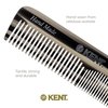 Kent OT 4.5 Inch Small Graphite Double Tooth Hair Pocket Comb, Fine/Wide Tooth Comb For Grooming Styling Hair, Beard and Mustache, for Men, Women and Kids. Saw Cut Hand Polished. Handmade in England