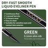 Docolor Waterproof Eyeliner Pen Super Slim Liquid Eyeliner Eye Liner Gel (Green)