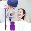 Braces Cleaning Kit for Teeth, Portable Orthodontic Toothbrush Kit Oral Care Dental Travel Kit - Interdental Brush Dental Wax Dental Floss Toothbrush Box (Purple B)